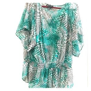 INC Patterned Top with Stretch Waist and Camisole